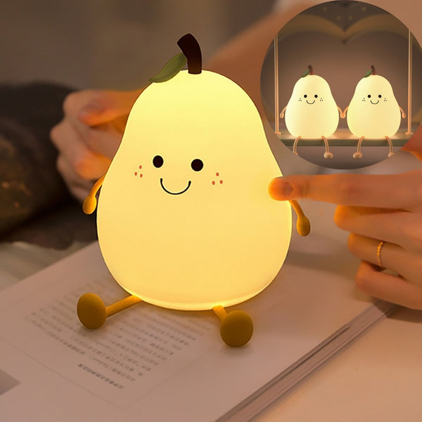 LED Night Light Pear Shaped Rechargeable Lamp
