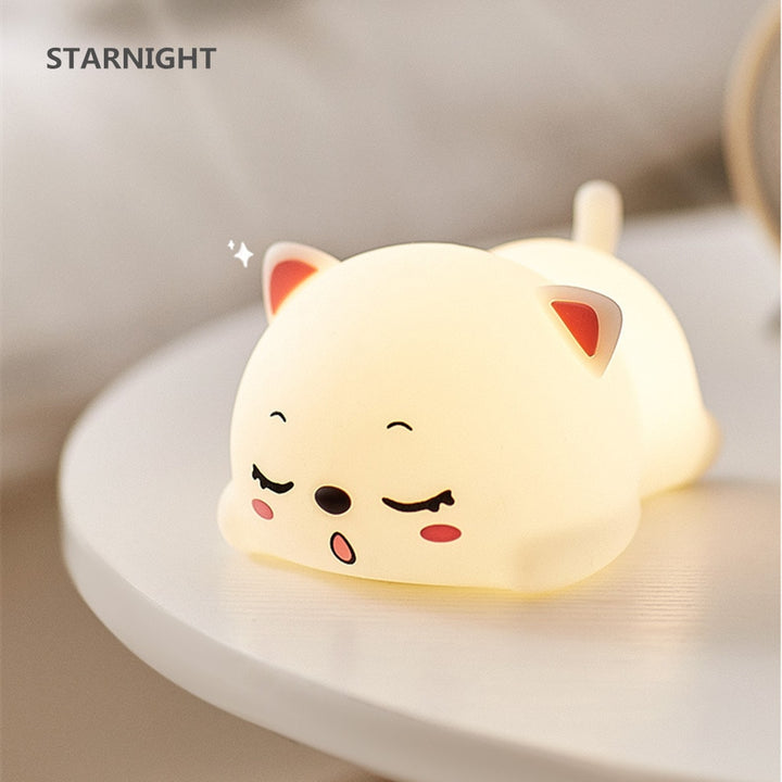 Colorful Silicone Cat LED Night Light